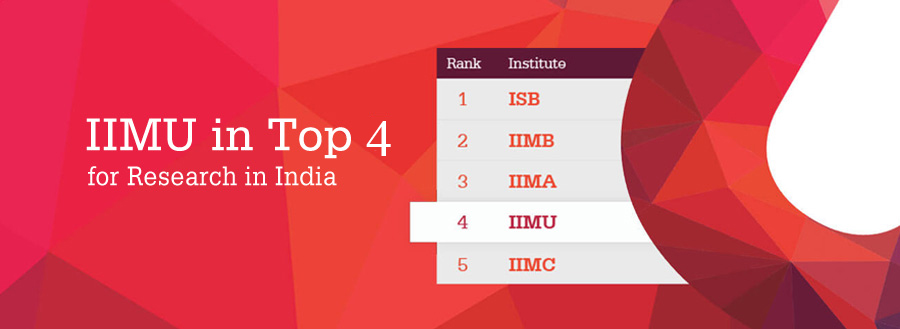 IIMU in top 4 in research