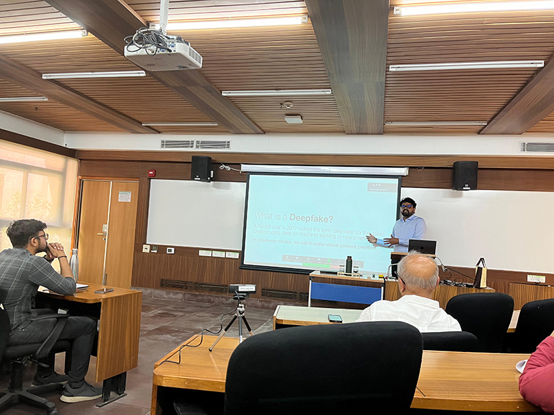 IIM Udaipur hosts Dr. Aayush Bansal for a talk on Deepfakes: The good and ugly side of Artificial Intelligence