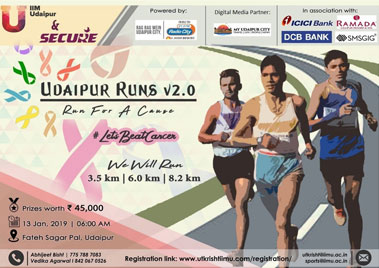 IIM Udaipur spreading awareness to fight Cancer- Udaipur Runs v2.0
