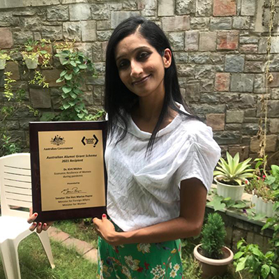 Prof. Kirti Mishra has recently won a research grant at Australian Alumni Grant Scheme.