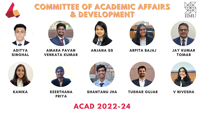 Committee of Academic Affairs & Development
 Two Year MBA (2022-24)
