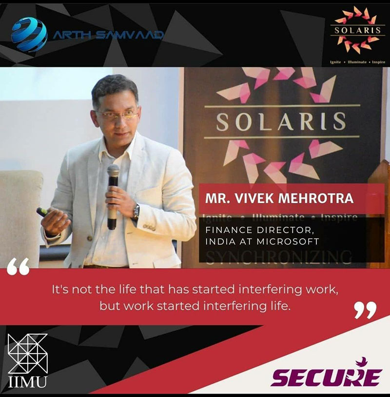 Mr. Vivek Mehrotra, Finance Director, India at Microsoft
