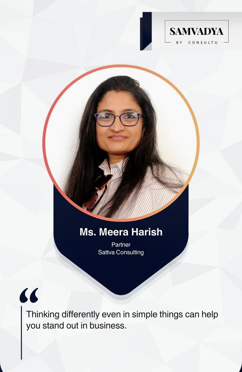 Ms. Meera Harish (Partner - Sattva Consulting)