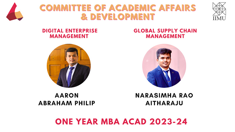 Committee of Academic Affairs & Development One Year MBA (2023-24)
