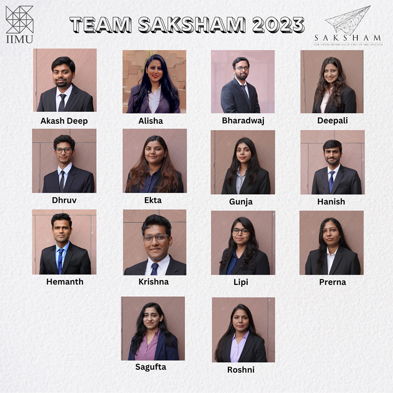 Team Saksham One year MBA DEM (2023-24)