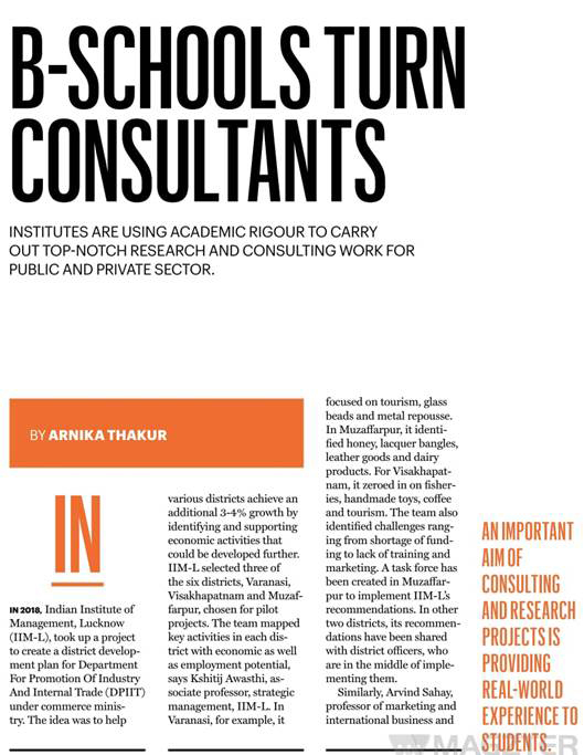 B-Schools Turn Consultants