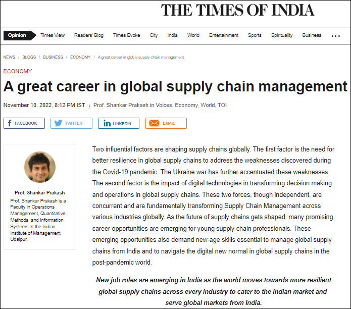A Great Career in Global Supply Chain Management