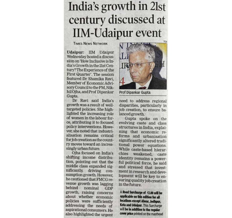 India’s growth in 21st century discussed at IIM-Udaipur event
